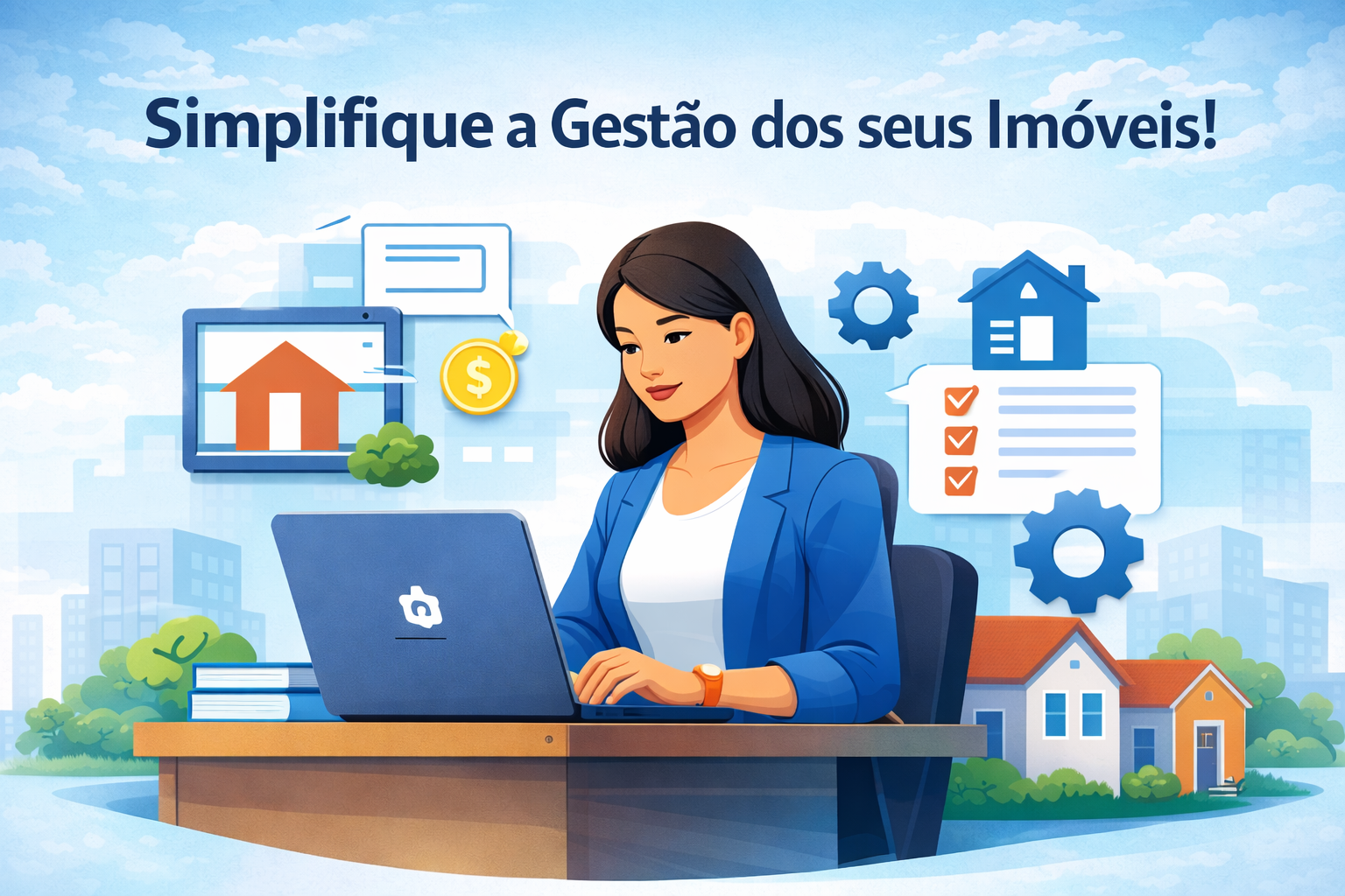 Ilustração sobre simplificação da gestão de imóveis